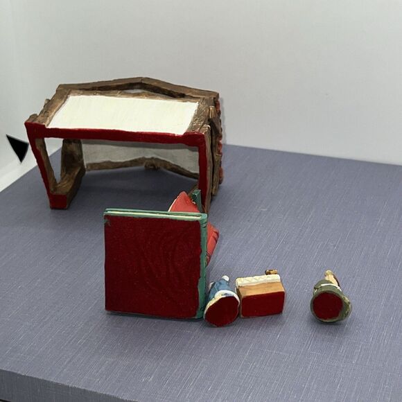 1994 "The Whistlers Nativity" Enesco/Penny Whistle Lane Mouse Figurines Set Of 5 - Picture 7 of 15